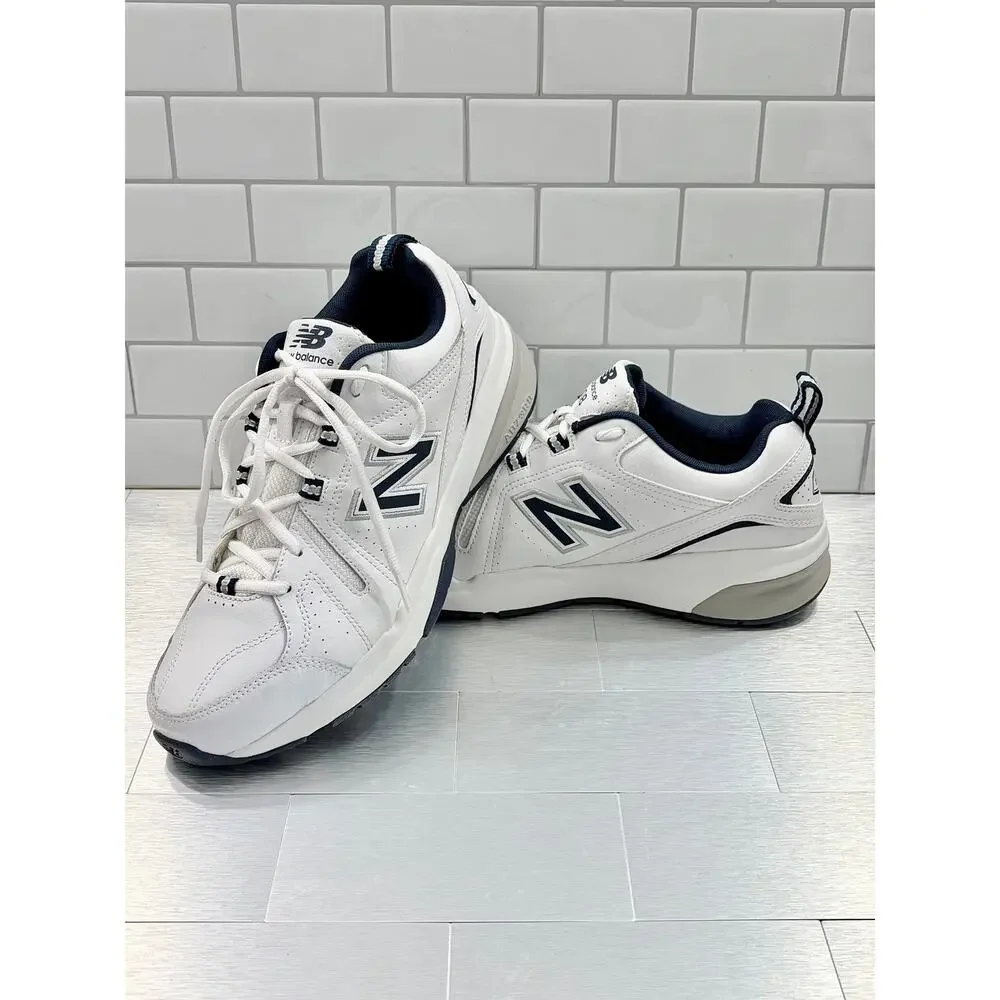 New Balance 608v5 Men’s Sneakers – White/Navy – Size 10 – New with Imperfections